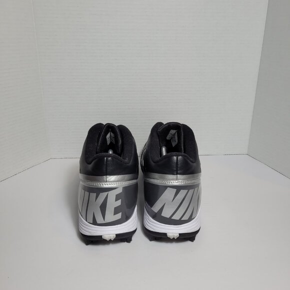 Nike Land Shark 3/4 Black Silver Tornado Football Cleats 511292-009 Mens Size 13 - Picture 6 of 10